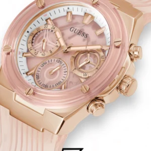 Original Watches,Women Guess original-watches Women's Pink Dial PU Multi-Function Watch GW0409L3 Guess