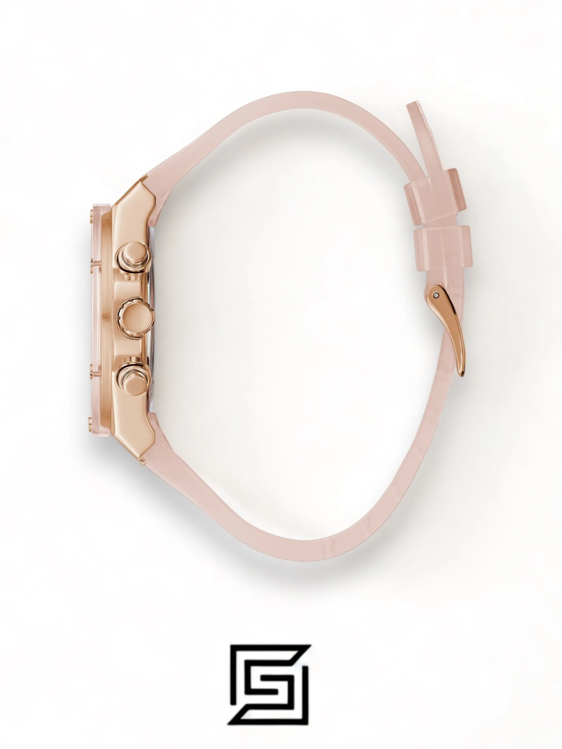 Original Watches,Women Guess original-watches Women's Pink Dial PU Multi-Function Watch GW0409L3 Guess