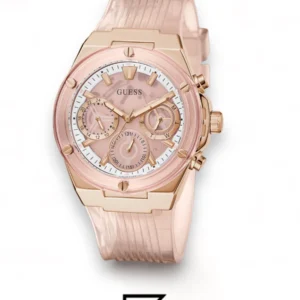 Original Watches,Women Guess original-watches Women's Pink Dial PU Multi-Function Watch GW0409L3 Guess