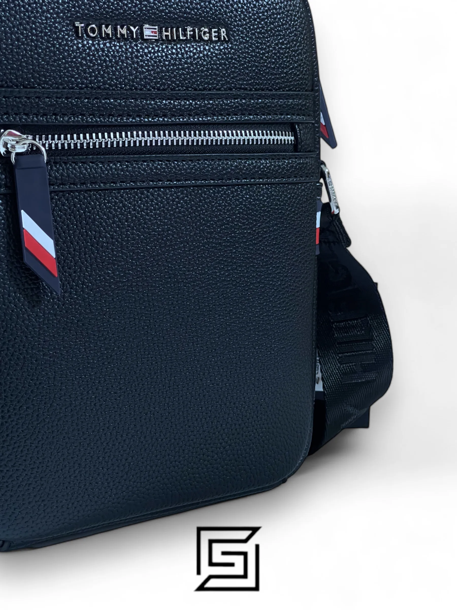Bags,Leather,Men Tommy Hilfiger leather Tommy Cross Bag TM1016-7 Black Tommy Hilfiger