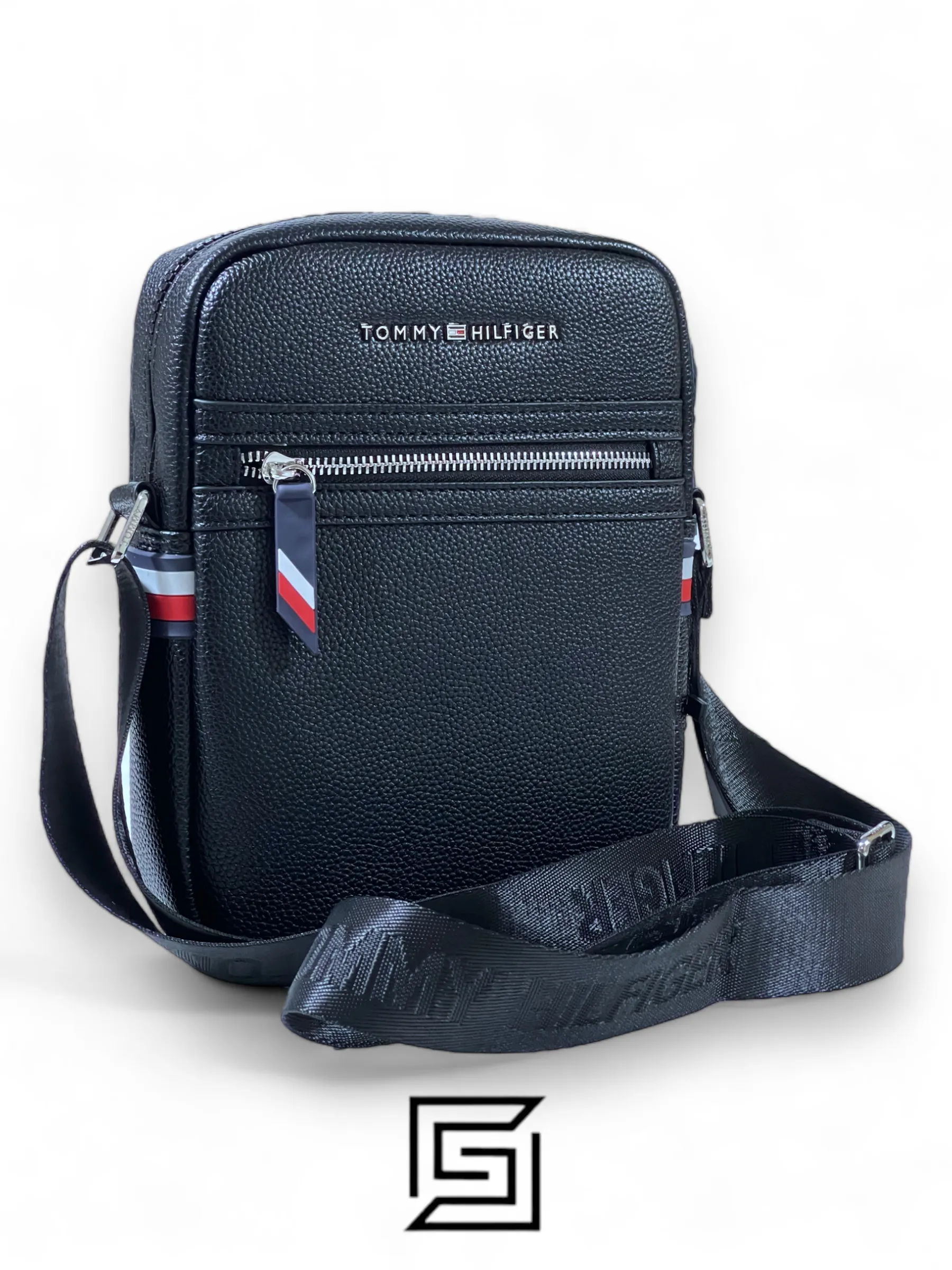 Bags,Leather,Men Tommy Hilfiger leather Tommy Cross Bag TM1016-7 Black Tommy Hilfiger