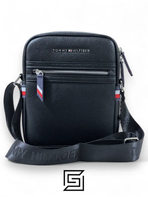 Bags,Leather,Men Tommy Hilfiger leather Tommy Cross Bag TM1016-7 Black Tommy Hilfiger