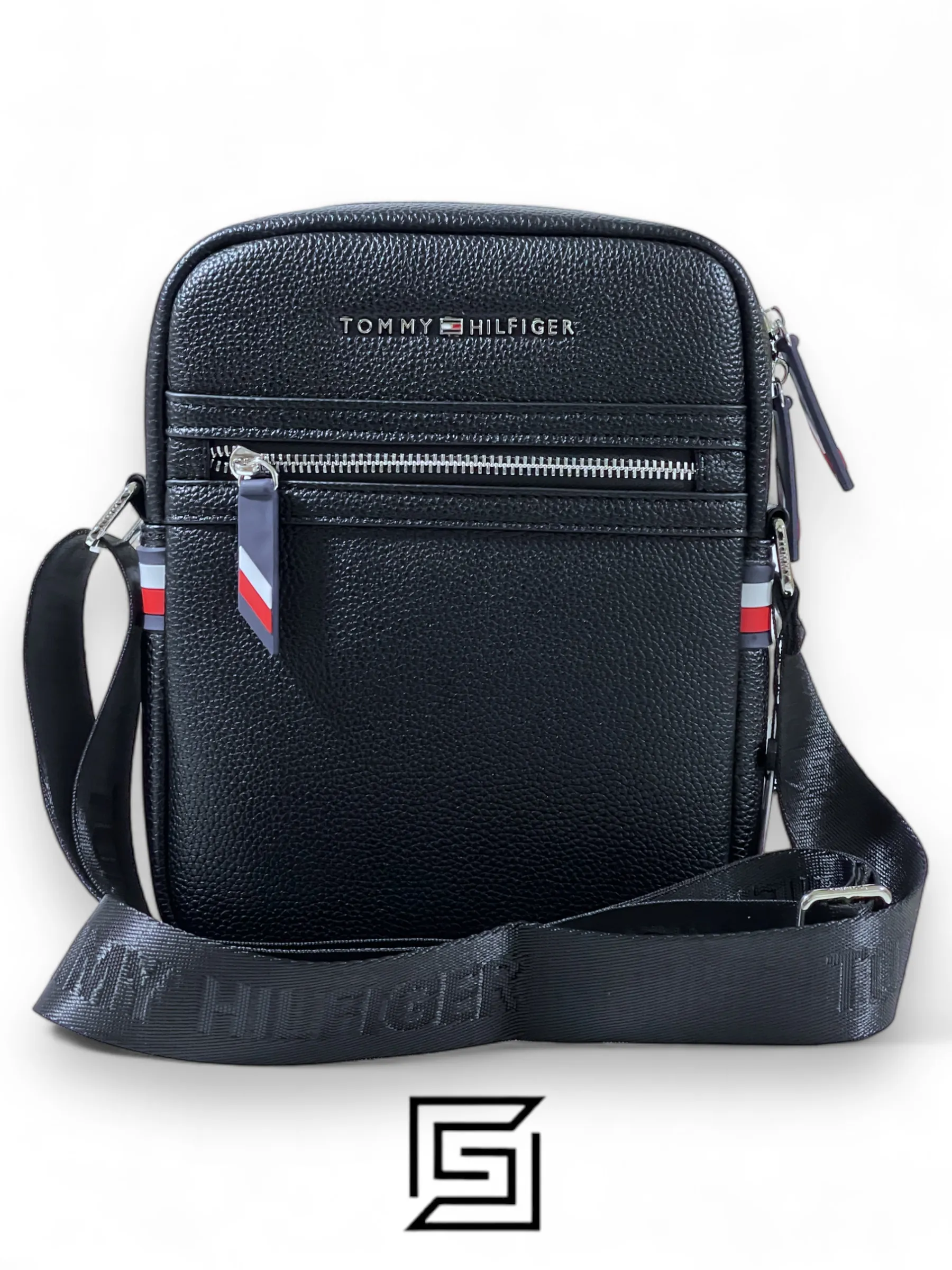 Bags,Leather,Men Tommy Hilfiger leather Tommy Cross Bag TM1016-7 Black Tommy Hilfiger