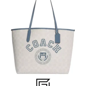Bags,Leather,Women Coach leather City tote in signature canvas with Varsity pattern Style No.CB869 Coach