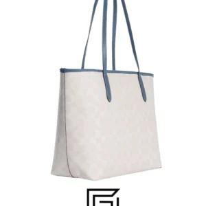 Bags,Leather,Women Coach leather City tote in signature canvas with Varsity pattern Style No.CB869 Coach