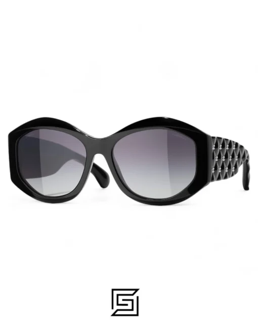 Sunglasses,Women sunglasses CHANEL 5486-A C.760/BLACK X GREY Chanel