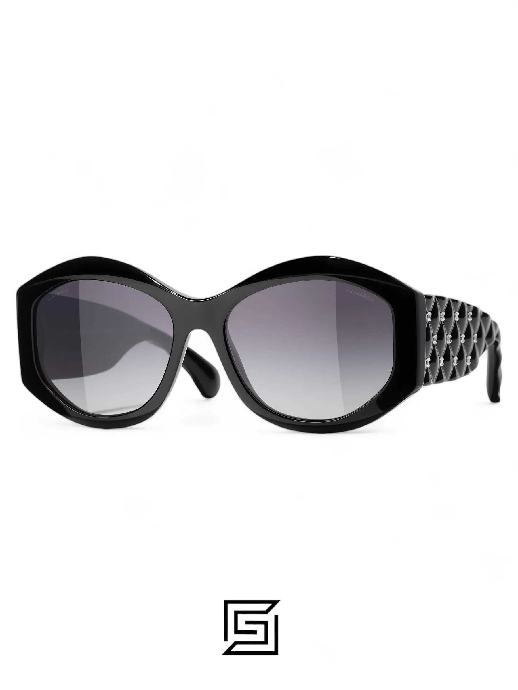 Sunglasses,Women sunglasses CHANEL 5486-A C.760/BLACK X GREY Chanel