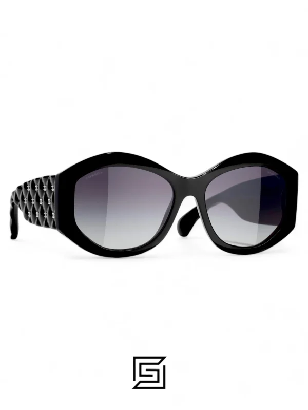 Sunglasses,Women sunglasses CHANEL 5486-A C.760/BLACK X GREY Chanel