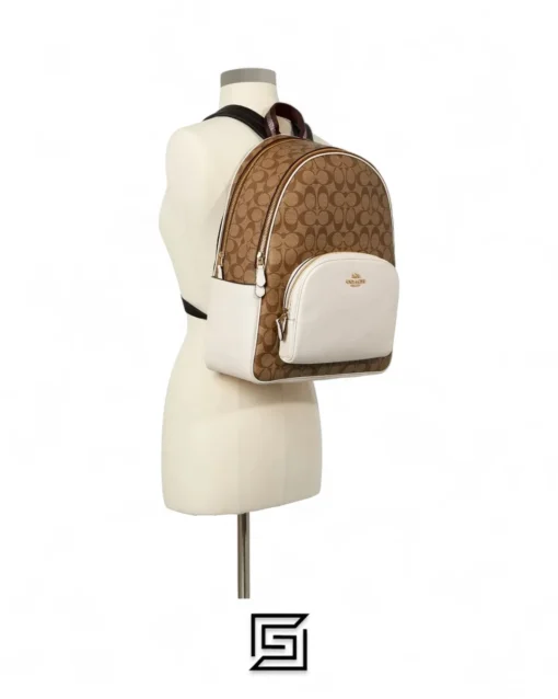 Bags,Leather,Women leather Large Court Backpack In Signature Canvas COACH 6495 Coach