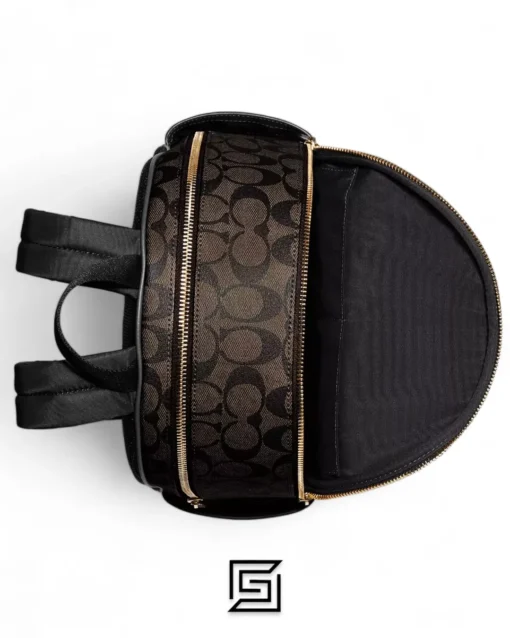 Bags,Leather,Women Coach leather Court Backpack In Signature Canvas 5671 Coach