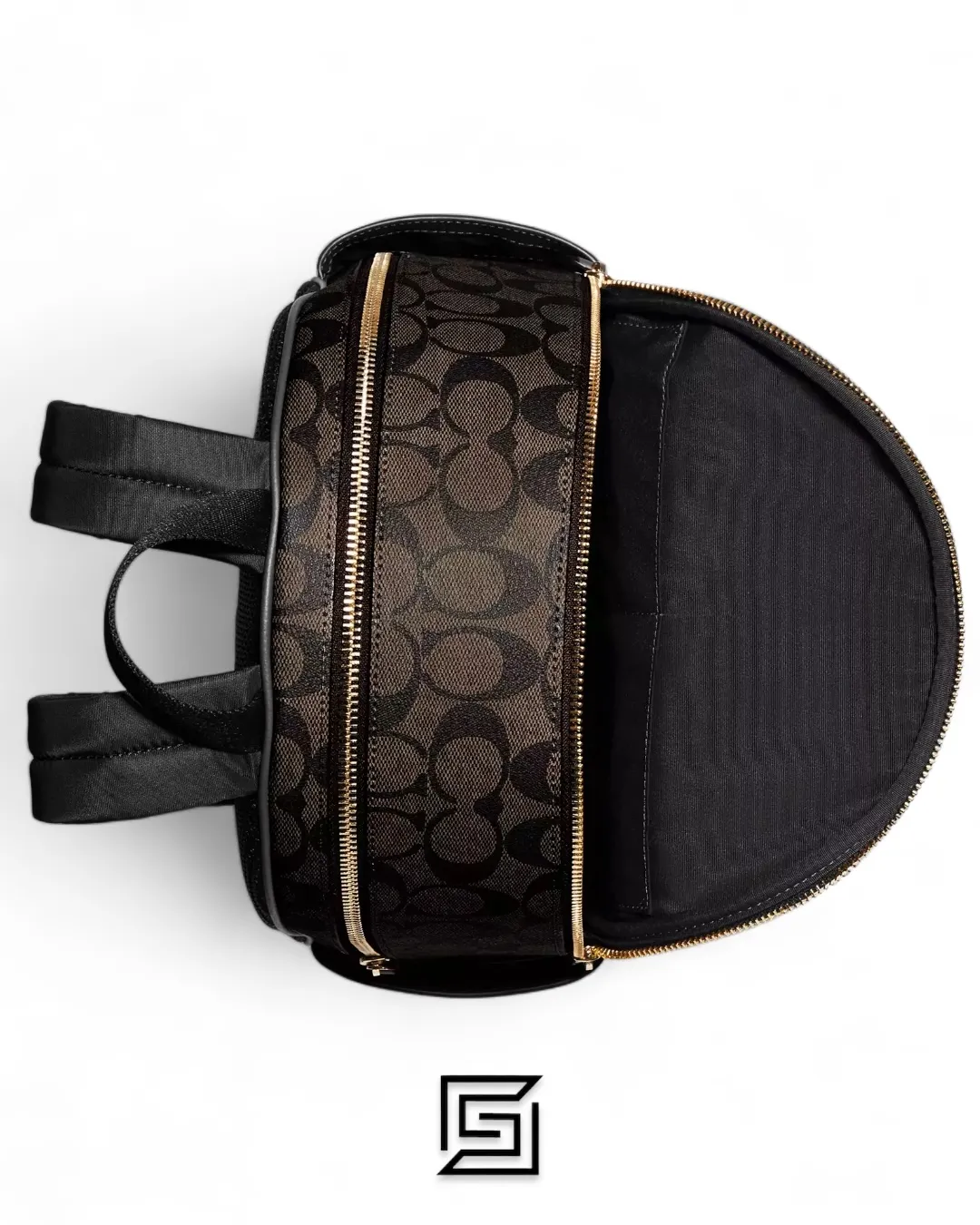 Bags,Leather,Women Coach leather Court Backpack In Signature Canvas 5671 Coach