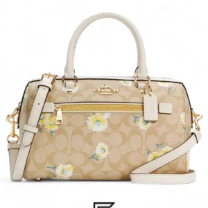 Bags,Leather,Women Coach leather Rowan Satchel In Signature Canvas With Daisy Print Style No. C2849 Coach