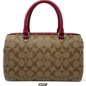 Bags,Leather,Women Coach leather Rowan Satchel In Signature Canvas Style No. F83607 Coach