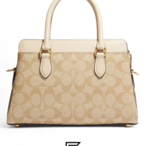 Bags,Leather,Women Coach leather Darcie Carryall In Blocked Signature Canvas Style No.CH503 Coach