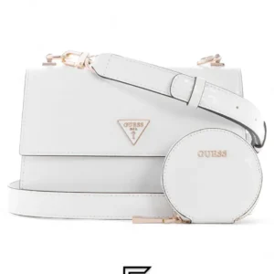 Bags,Leather,Women leather GUESS ALEXIE FLAP CROSSBODY BAG VG841619, WVG84 16190 WHITE Guess