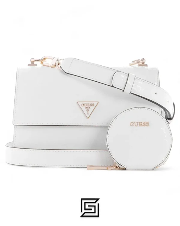 Bags,Leather,Women leather GUESS ALEXIE FLAP CROSSBODY BAG VG841619, WVG84 16190 WHITE Guess