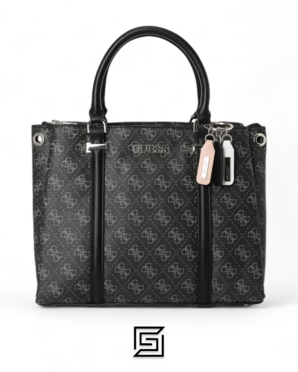 Bags,Leather,Women leather GUESS womens Washington Girlfriend Satchel SATCHEL HWSG8124060 Black Guess