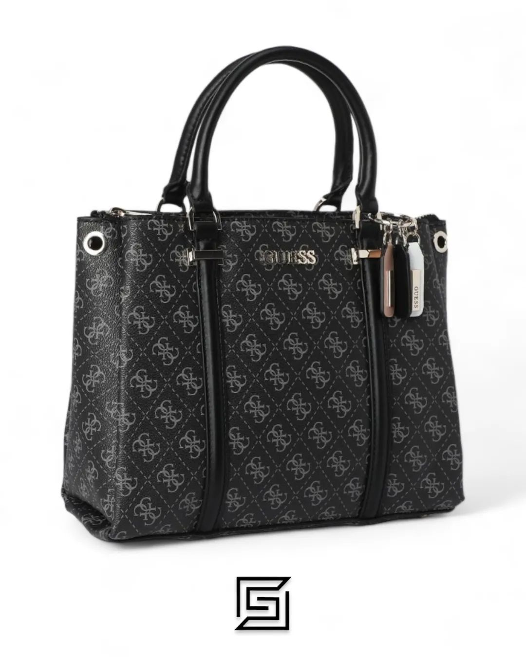 Bags,Leather,Women leather GUESS womens Washington Girlfriend Satchel SATCHEL HWSG8124060 Black Guess