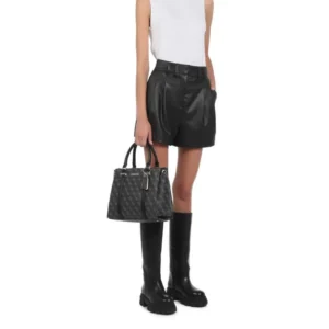 Bags,Leather,Women leather GUESS womens Washington Girlfriend Satchel SATCHEL HWSG8124060 Black Guess
