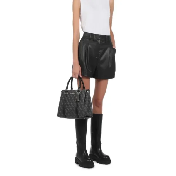 Bags,Leather,Women leather GUESS womens Washington Girlfriend Satchel SATCHEL HWSG8124060 Black Guess