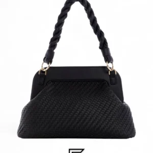 Bags,Leather,Women leather GUESS Black VG839717 Woven Hassie Frame Crossbody Bag Guess