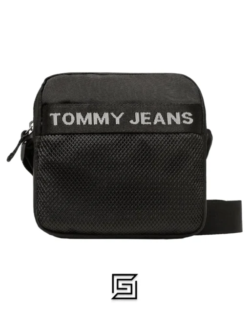 Bags,Leather,Men ORIGINAL Tommy Hilfiger leather Tommy Jeans Bag AM0AM10901 Black Tommy Hilfiger