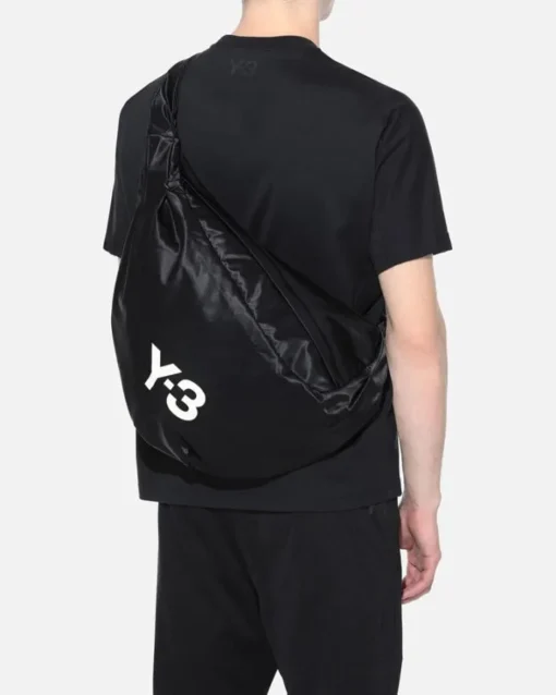 Bags,Leather,Men Y-3 leather SNEAKER SHOULDER BAG IN BLACK FH9251 Y-3