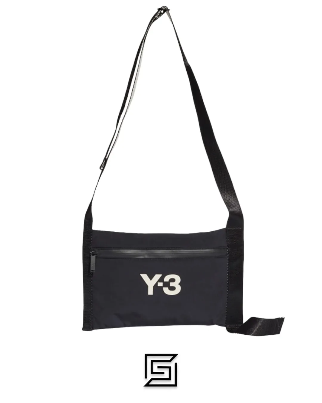 Bags,Leather,Men leather Y-3 Black CH3 Sacoche Messenger Bag Y-3
