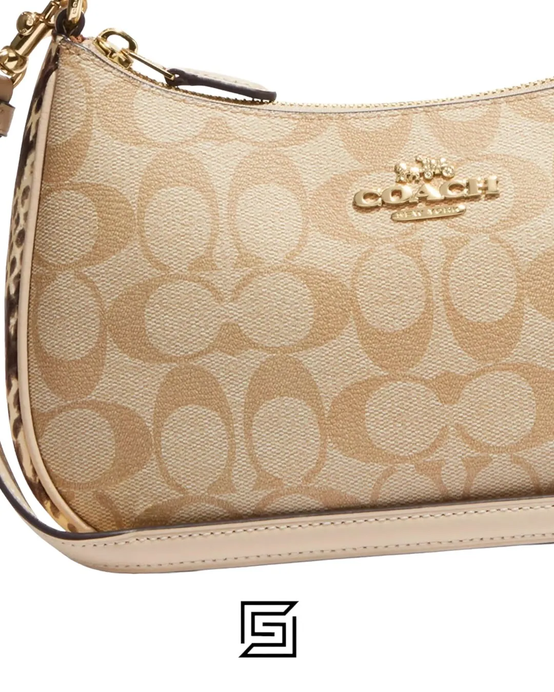 Bags,Leather,Women Coach leather Teri Shoulder Bag In Signature Canvas Style No. CC323 Coach