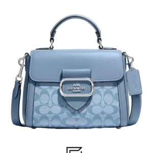 Bags,Leather,Women Coach leather Morgan Top Handle Satchel Bag In Signature Chambray Style No. CH142 Coach