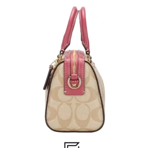 Bags,Leather,Women Coach leather Mini Rowan Crossbody In Signature Canvas C9947 Coach