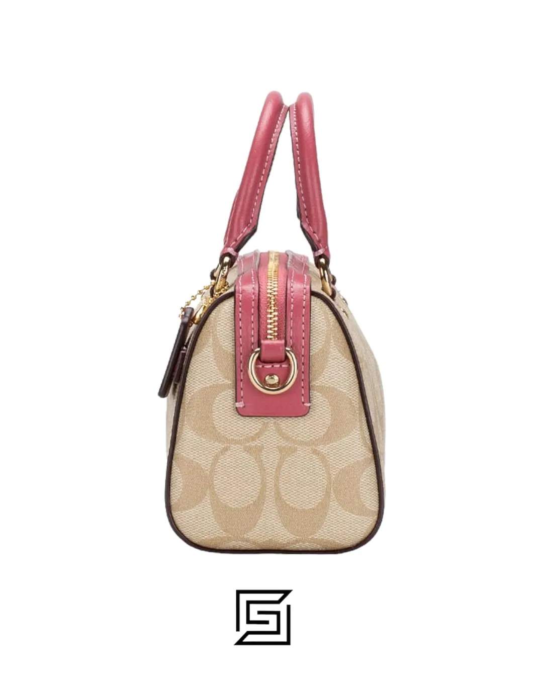 Bags,Leather,Women Coach leather Mini Rowan Crossbody In Signature Canvas C9947 Coach