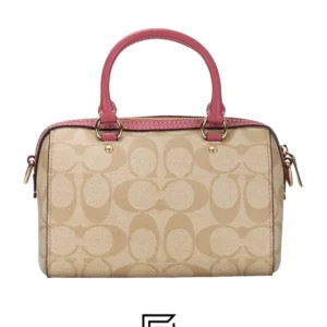 Bags,Leather,Women Coach leather Mini Rowan Crossbody In Signature Canvas C9947 Coach