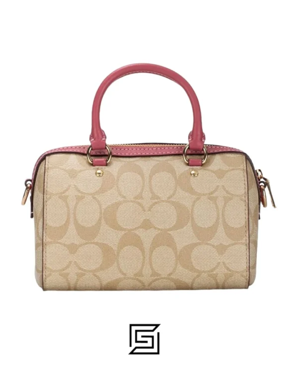 Bags,Leather,Women Coach leather Mini Rowan Crossbody In Signature Canvas C9947 Coach