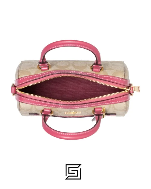 Bags,Leather,Women Coach leather Mini Rowan Crossbody In Signature Canvas C9947 Coach