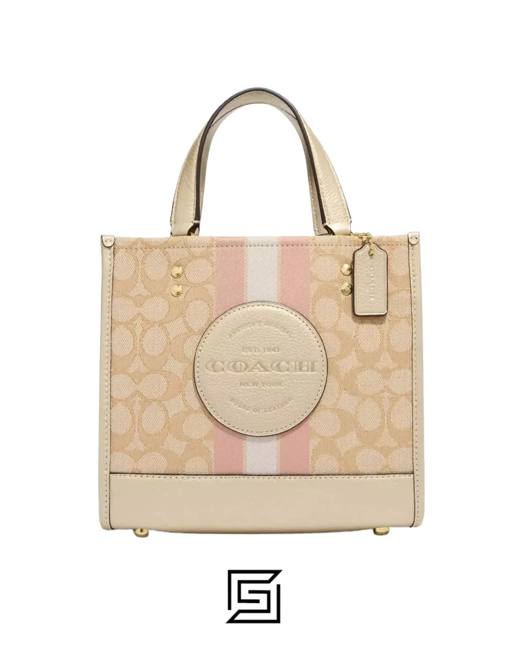 Bags,Leather,Women Dempsey Tote 22 In Signature Jacquard With Stripe And Coach Patch Style No. C8417 Coach