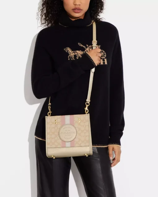 Bags,Leather,Women Dempsey Tote 22 In Signature Jacquard With Stripe And Coach Patch Style No. C8417 Coach