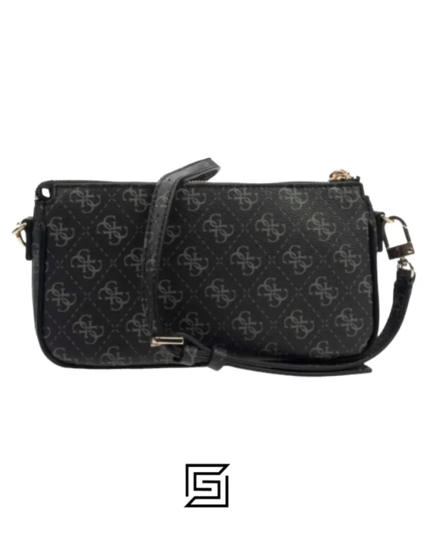 Bags,Leather,Women leather Guess Women's Kasinta Double Zip Shoulder Bag One Size GREY Guess