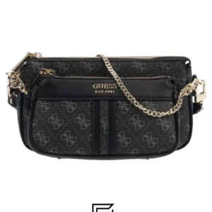 Bags,Leather,Women leather Guess Women's Kasinta Double Zip Shoulder Bag One Size GREY Guess