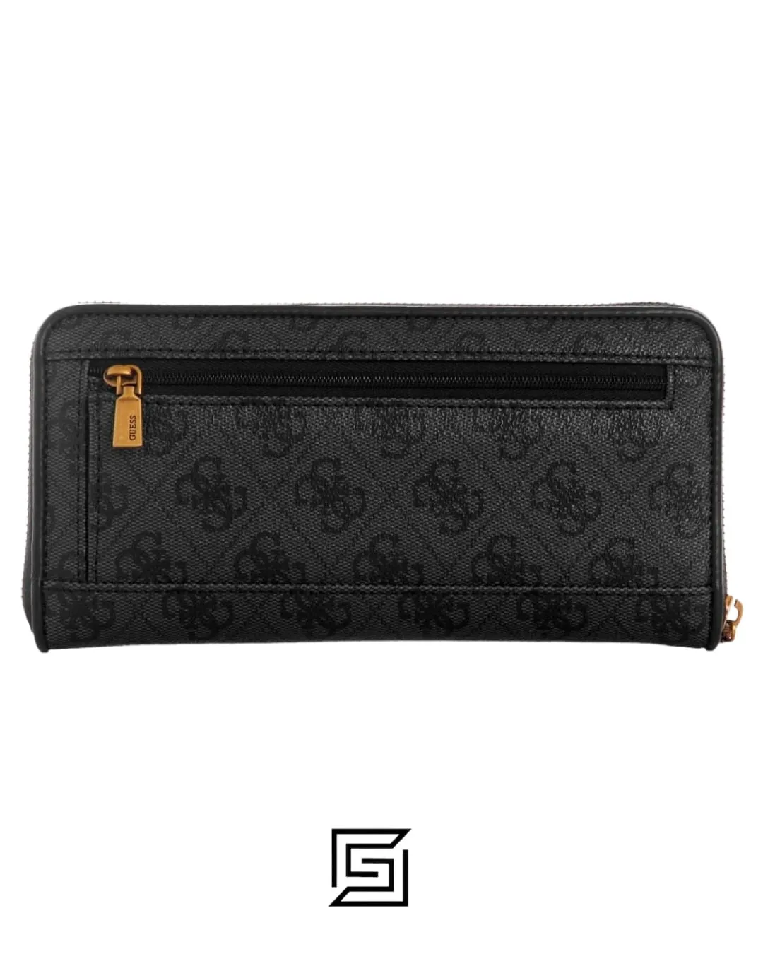 Leather,Wallets,Women Guess wallets Coal IZZY Large Zip Around Wallet Grey Guess