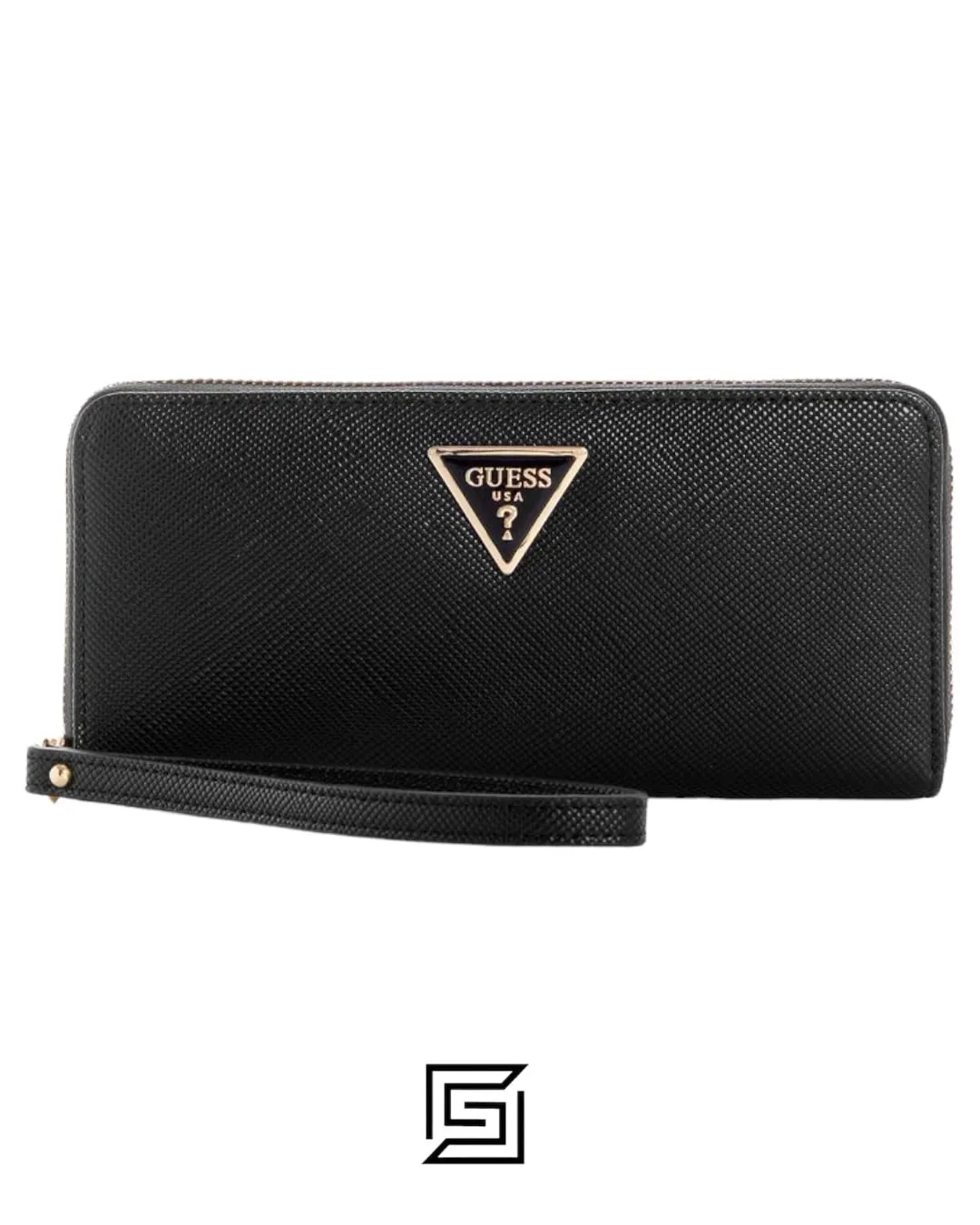 Leather,Wallets,Women Guess wallets Laurel Slg Large Zip Around Black z Guess