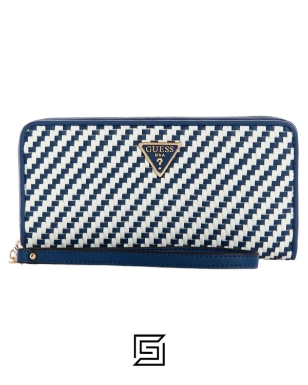 Leather,Wallets,Women wallets Guess Etel SLG Large Zip Around - BLUE Guess