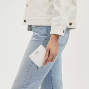 Leather,Wallets,Women Coach wallets Snap Wallet In Signature Canvas C3309 WHITE Coach