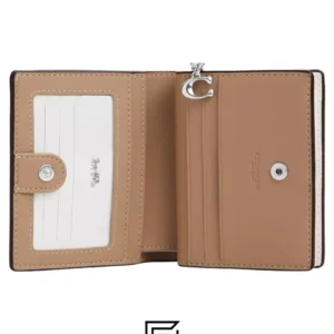 Leather,Wallets,Women Coach wallets Snap Wallet In Signature Canvas C3309 WHITE Coach