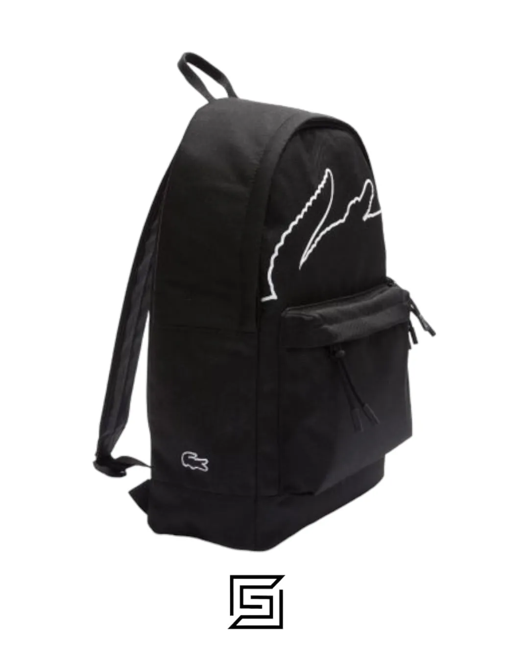 leather LACOSTE BACKPACK crocodile NH3332QO/BLACK - Elswefy