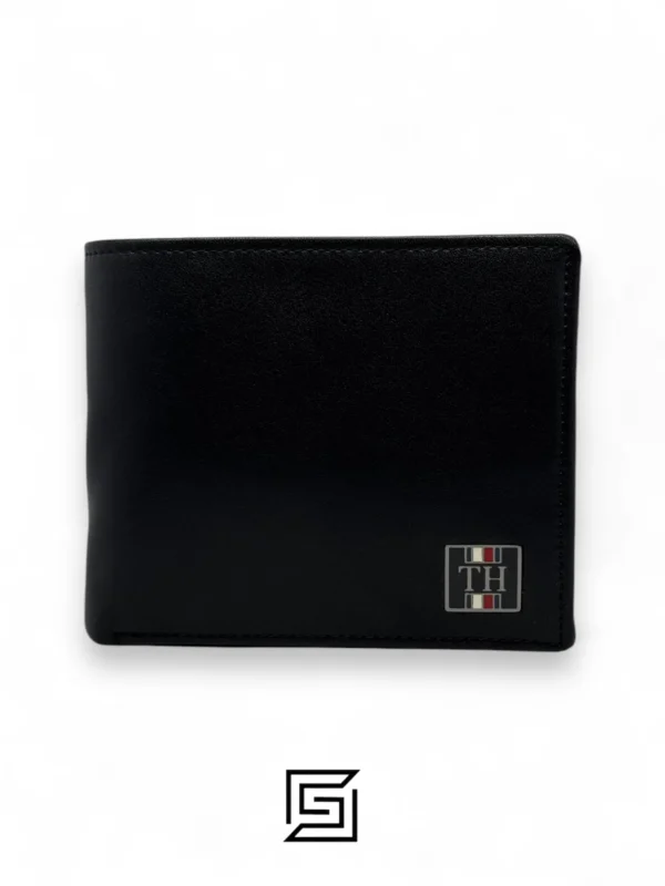 Leather,Wallets,Men Tommy Hilfiger TOMMY SINGLE WALLET W TH LOGO SOFT PATTERN INSIDE LEATHER SQUARE LOGO/BLACK Tommy Hilfiger