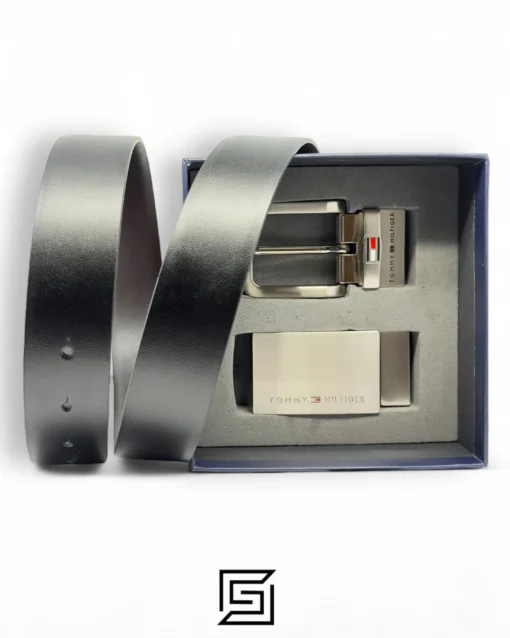Belts,Leather,Men Tommy Hilfiger leather TOMMY BELT SET BLUE BOX MODEL 2 Tommy Hilfiger