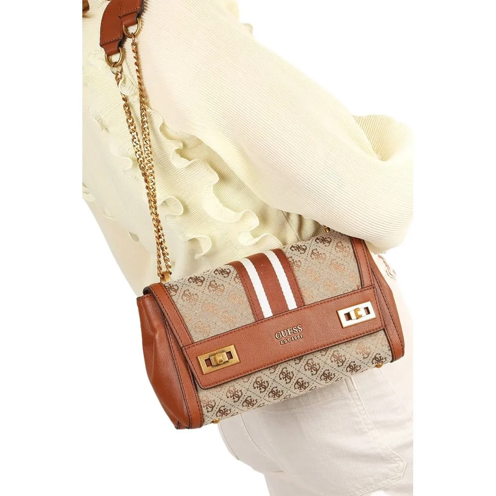 Bags,Leather,Women Guess leather KATEY FLAP SHOULDER BAG JB787019 Guess