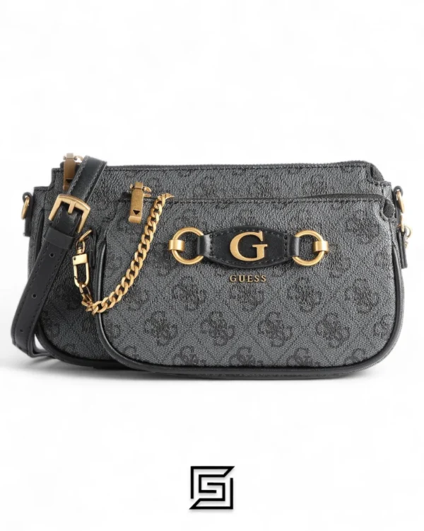 Bags,Leather,Women leather GUESS IZZY Double Pouch Crossbody 2x1 Shoulder Bag and Women's Handbag Guess