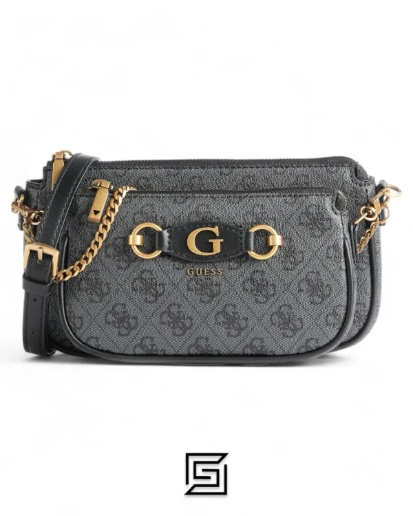 Bags,Leather,Women leather GUESS IZZY Double Pouch Crossbody 2x1 Shoulder Bag and Women's Handbag Guess
